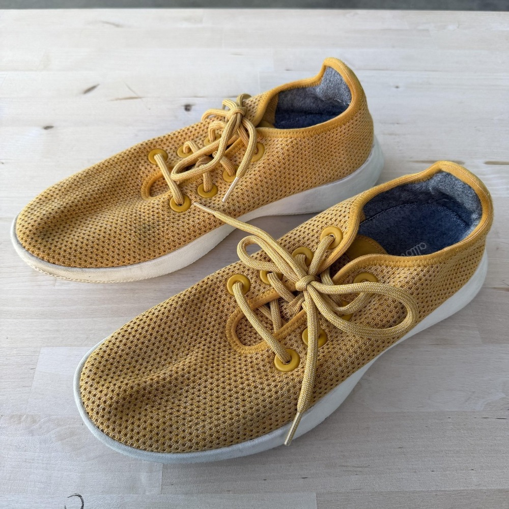 Allbirds Tree Runners Shoes Womens Size 10 Yellow Mesh Walking Athletic Sneakers